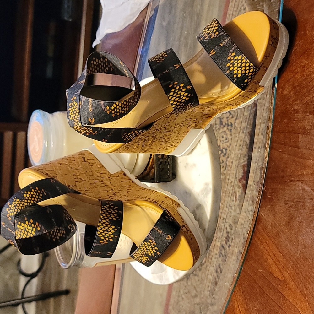 Stylish Cork Wedge Slip-Ons!
